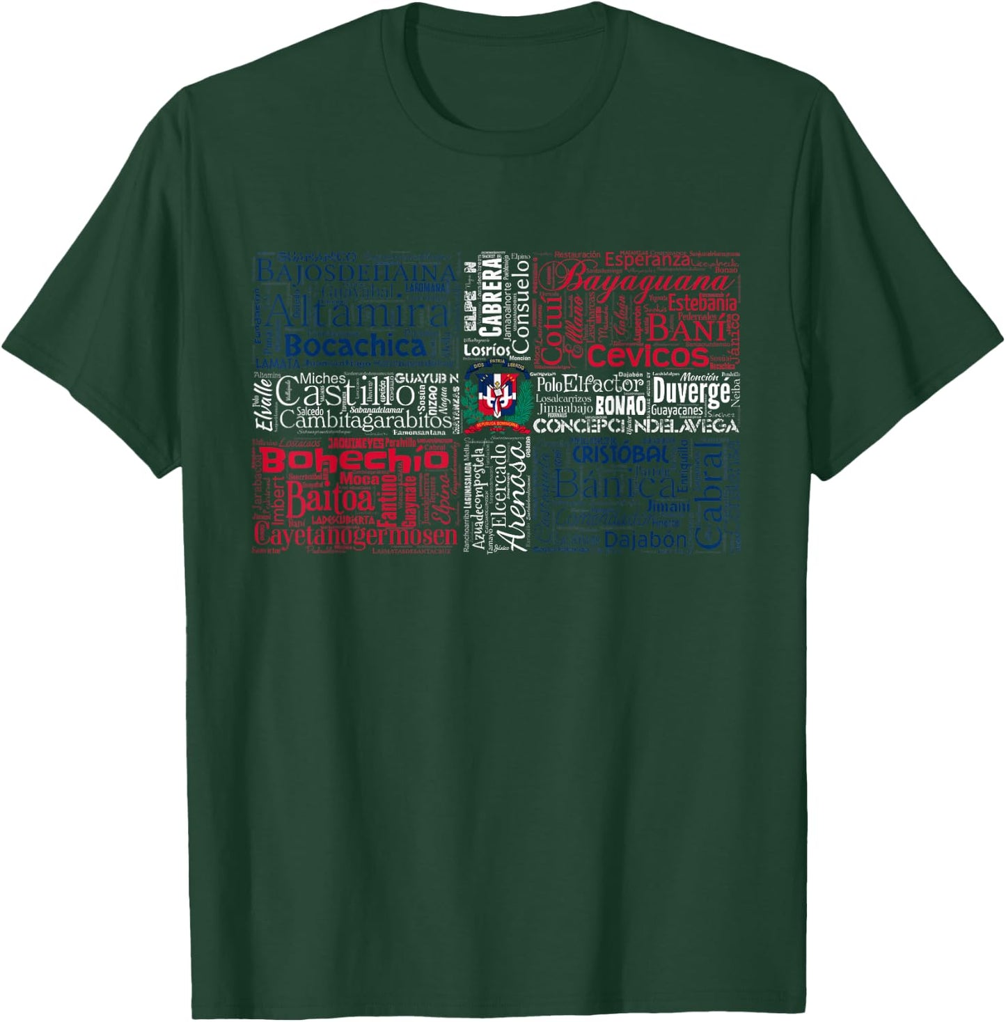 Cities Ciudades Republica Dominicana Bandera Dominican Flag T-Shirt - T-Shirt | Forest