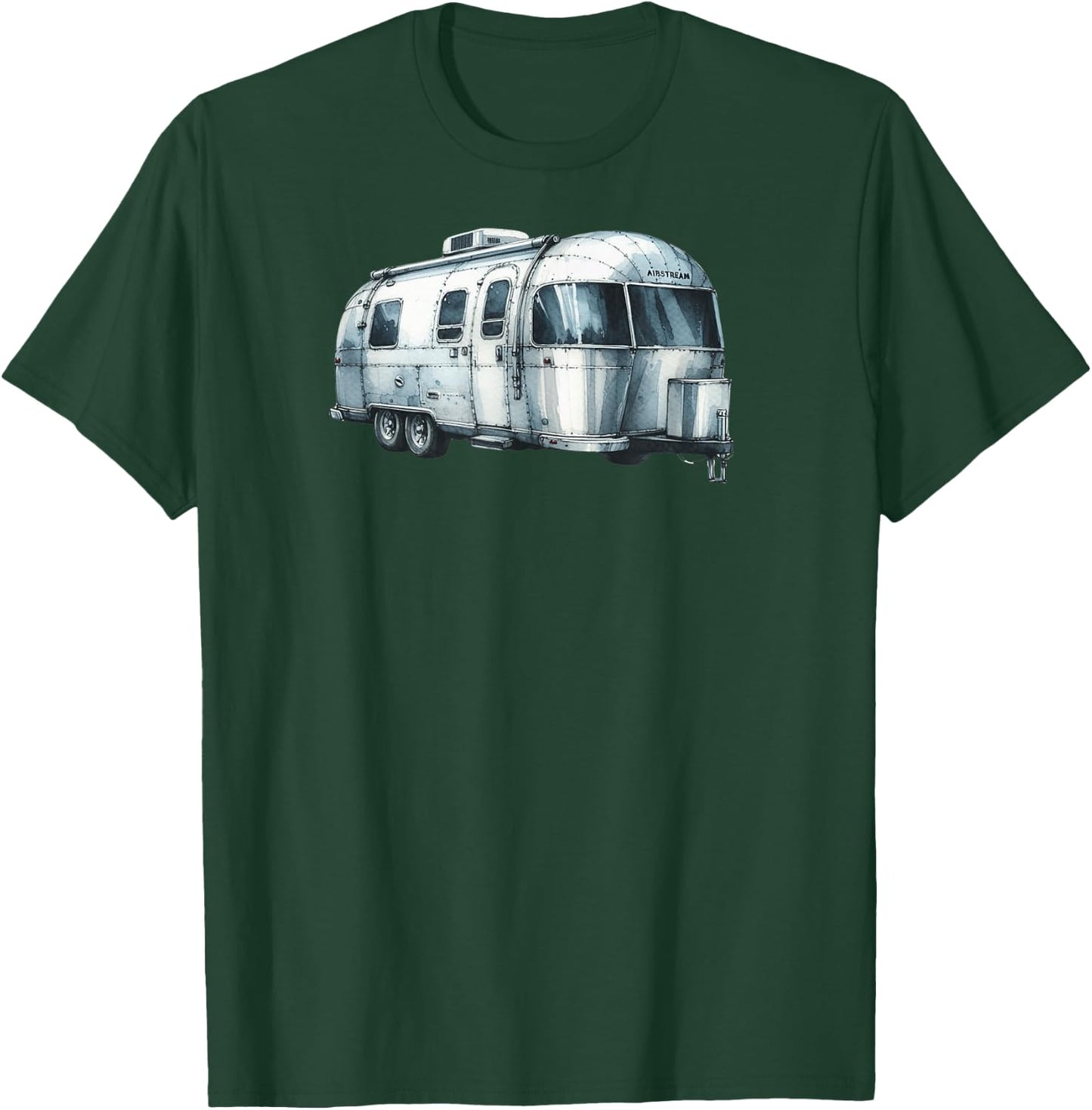 Great Retro Vintage Airstream Camping , Small, Black T-Shirt - T-Shirt | Forest