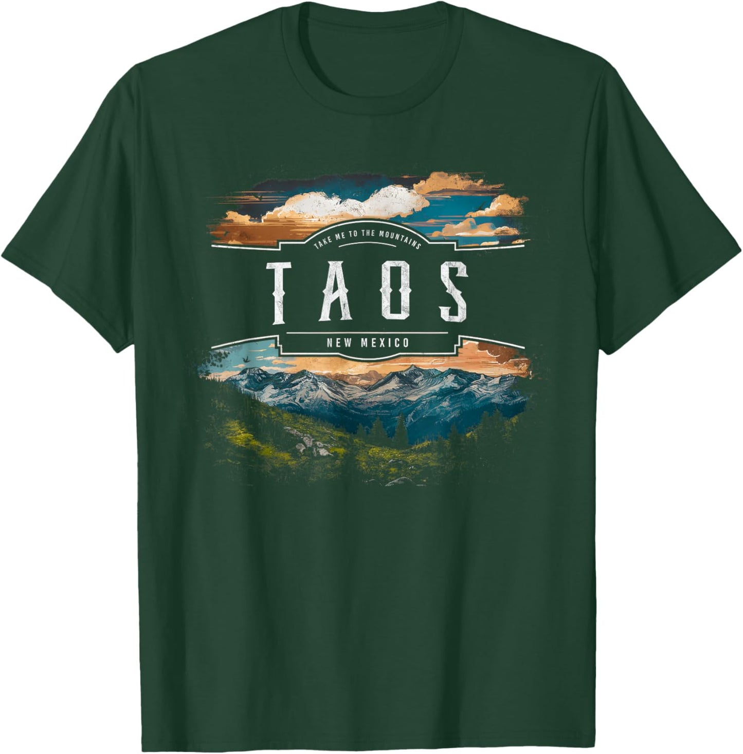 Taos Mountains New Mexico Hiking Outdoors Vintage T-Shirt - T-Shirt | Forest