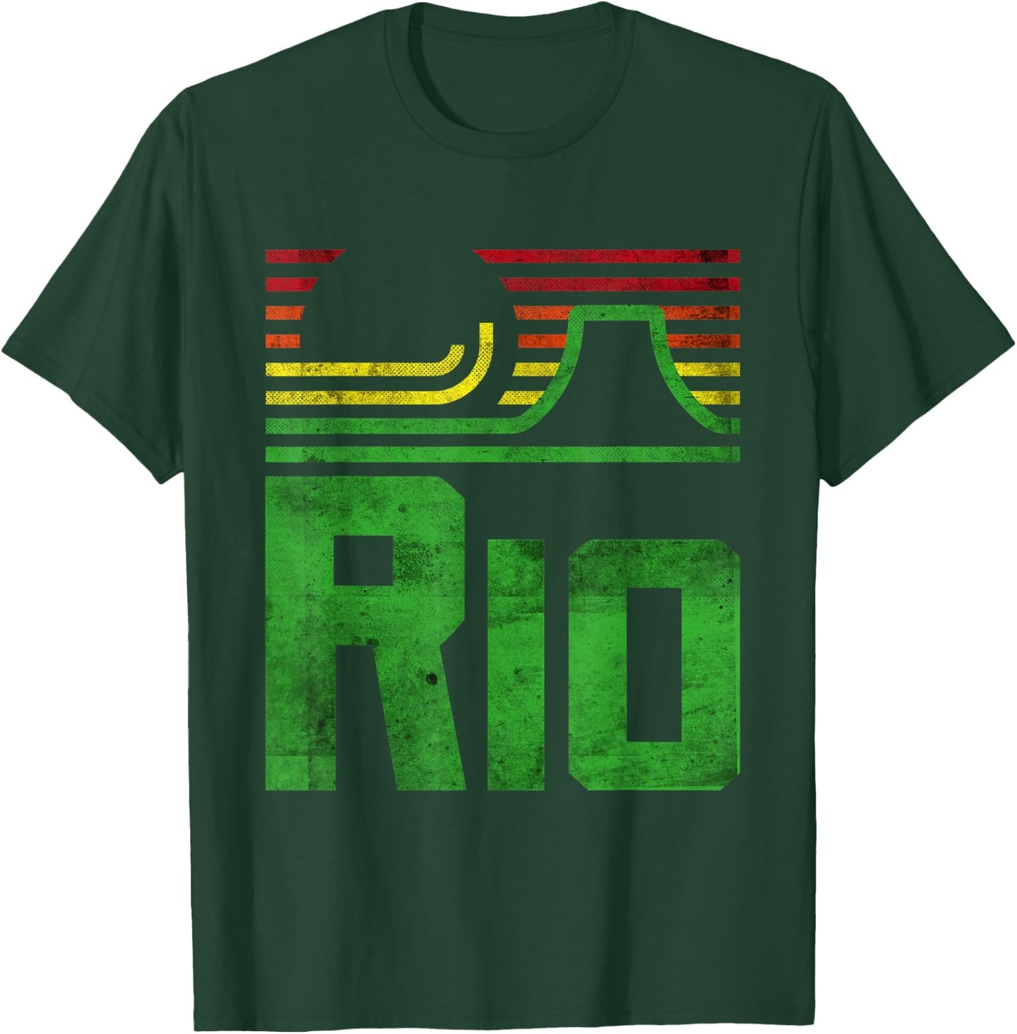 Vintage Retro Rio Novelty Graphic & Cool Designs T-Shirt - T-Shirt | Forest