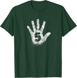 Number Five, 5 Hand Signs to Play Games High Academy Vintage T-Shirt - T-Shirt | Forest