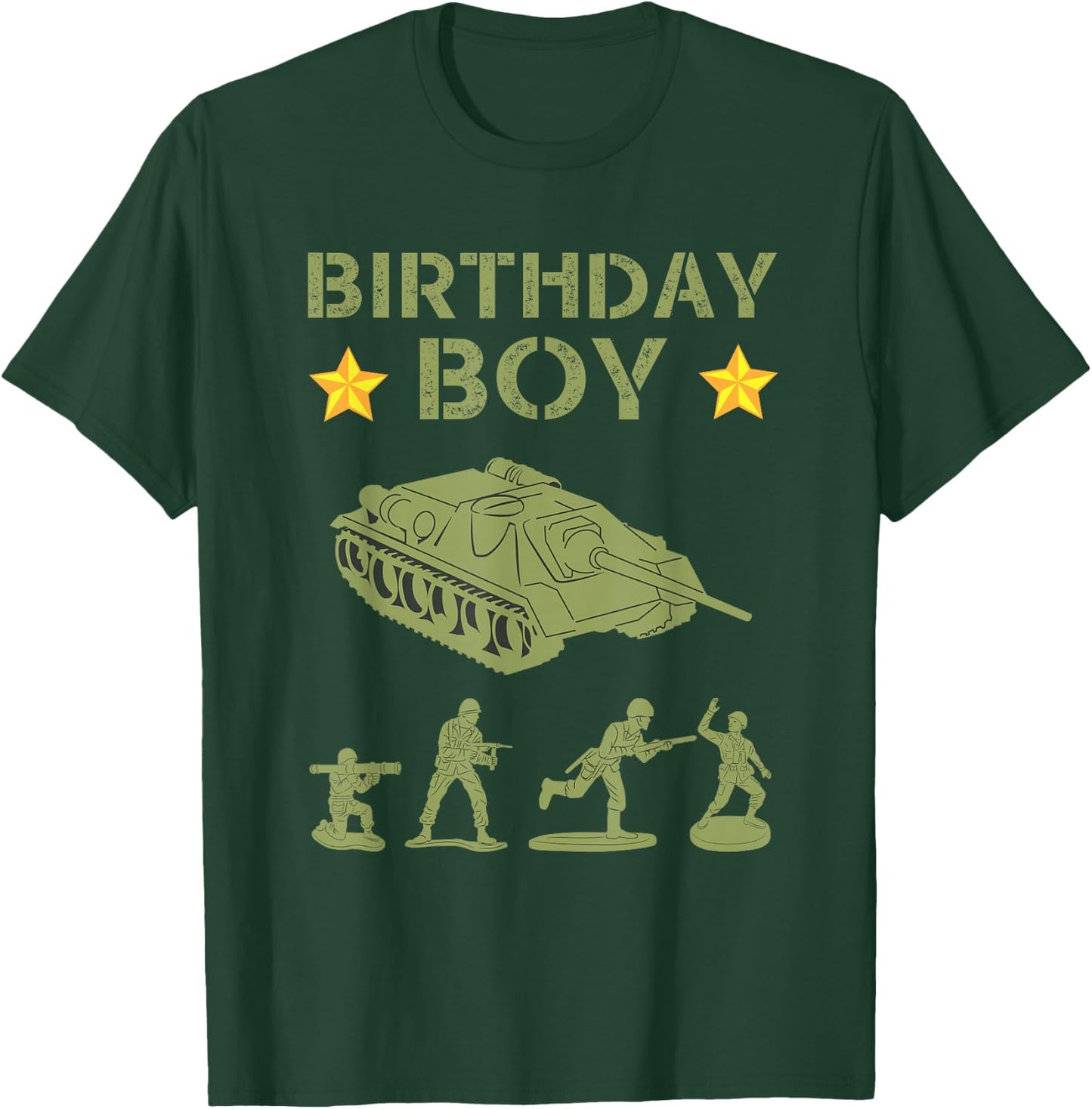 Funny Army Party Decorations Camo Birthday Boy Gift Men Kids T-Shirt - T-Shirt | Forest