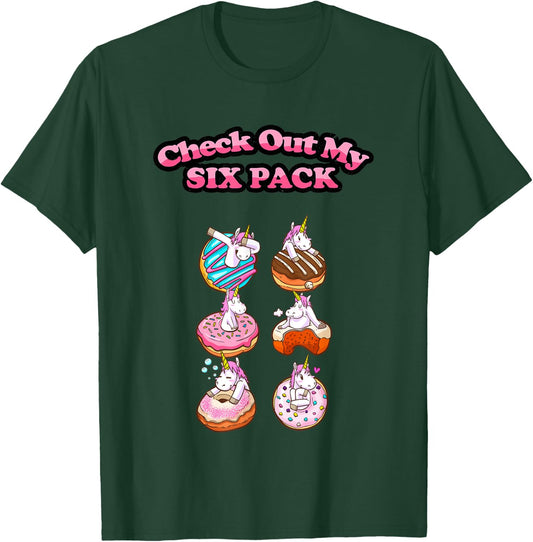 Check Out My Six Pack of Donuts - Funny Gym T-Shirt - T-Shirt | Forest