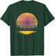 Reflection Full Moon Nature Wildlife Trees Retro Forest T-Shirt - T-Shirt | Forest