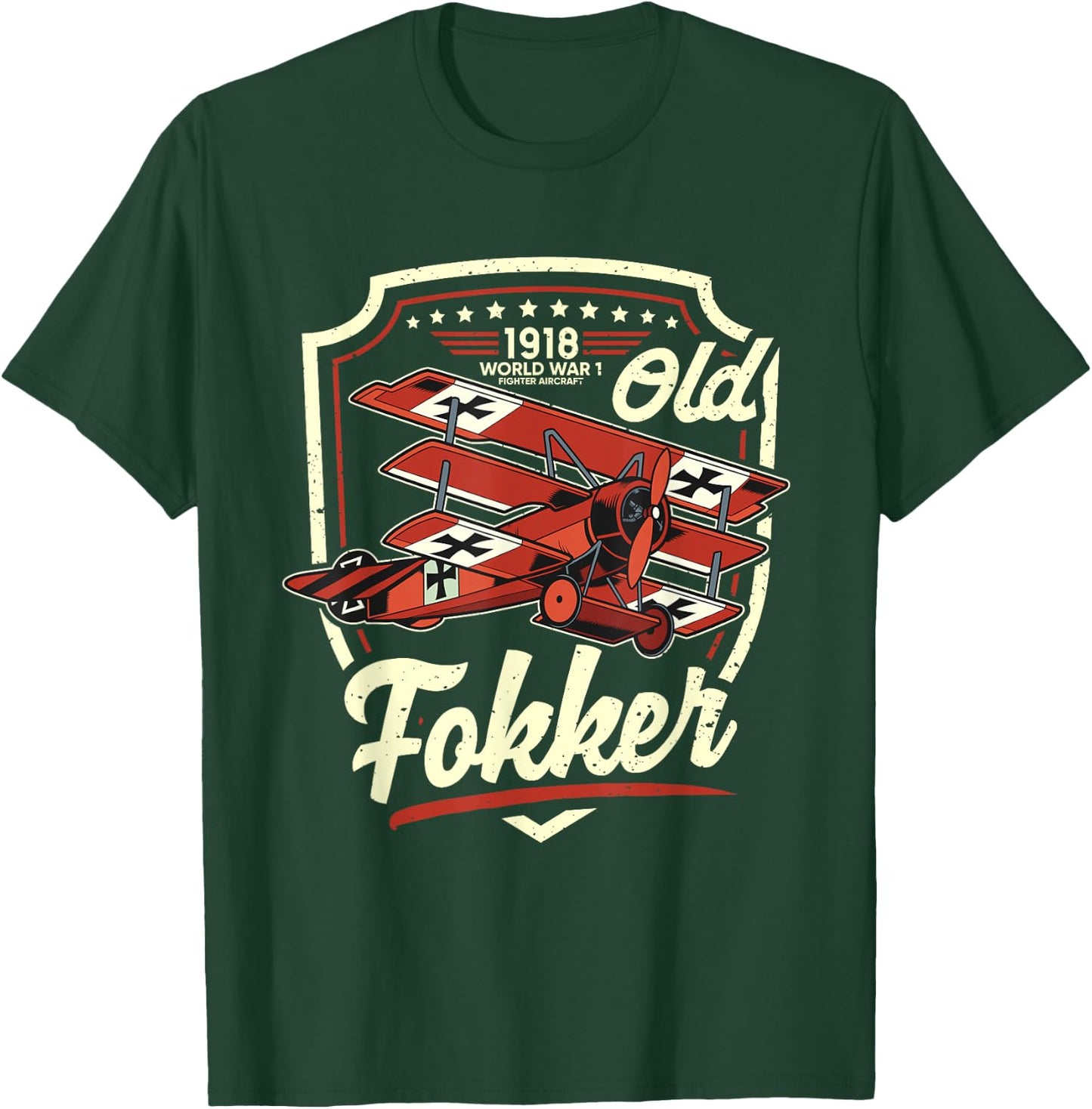 Altes Fokker WW1 aircraft German Fokker T-Shirt - T-Shirt | Forest
