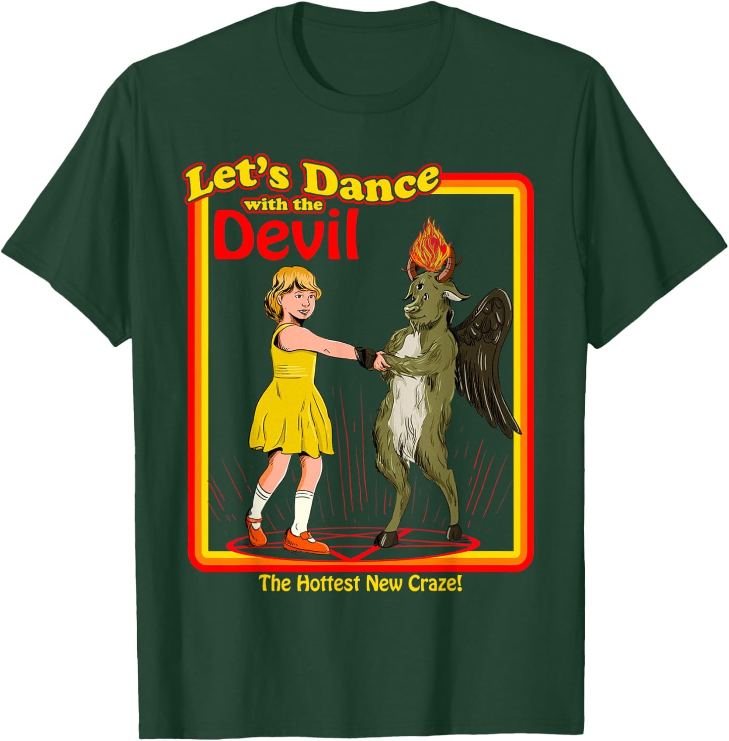 Witchcraft Let's Dance with the Devil Baphomet Satanic Funny T-Shirt - T-Shirt | Forest