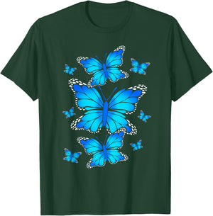 Blue Morpho Butterfly T-Shirt - T-Shirt | Forest