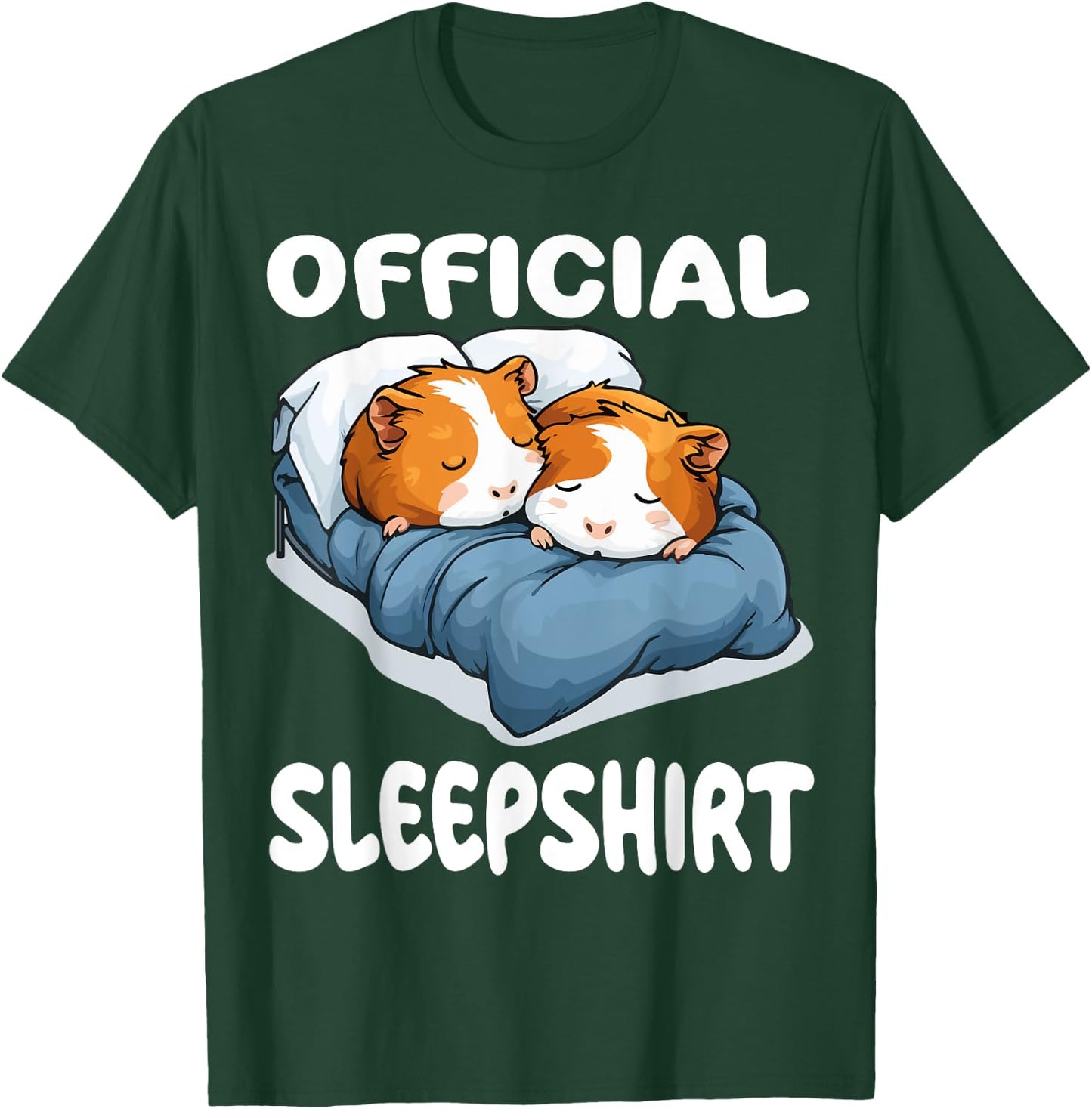 Guinea Pig Official Sleepshirt Pajamas Nightgown T-Shirt - T-Shirt | Forest