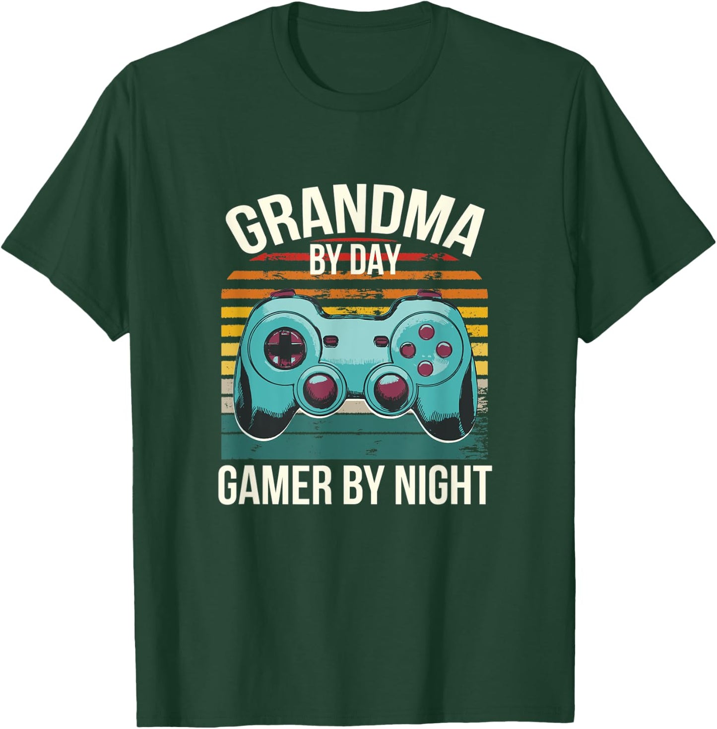 Grandma By Day Gamer By Night Grandma Gaming Gaming T-Shirt - T-Shirt | Forest