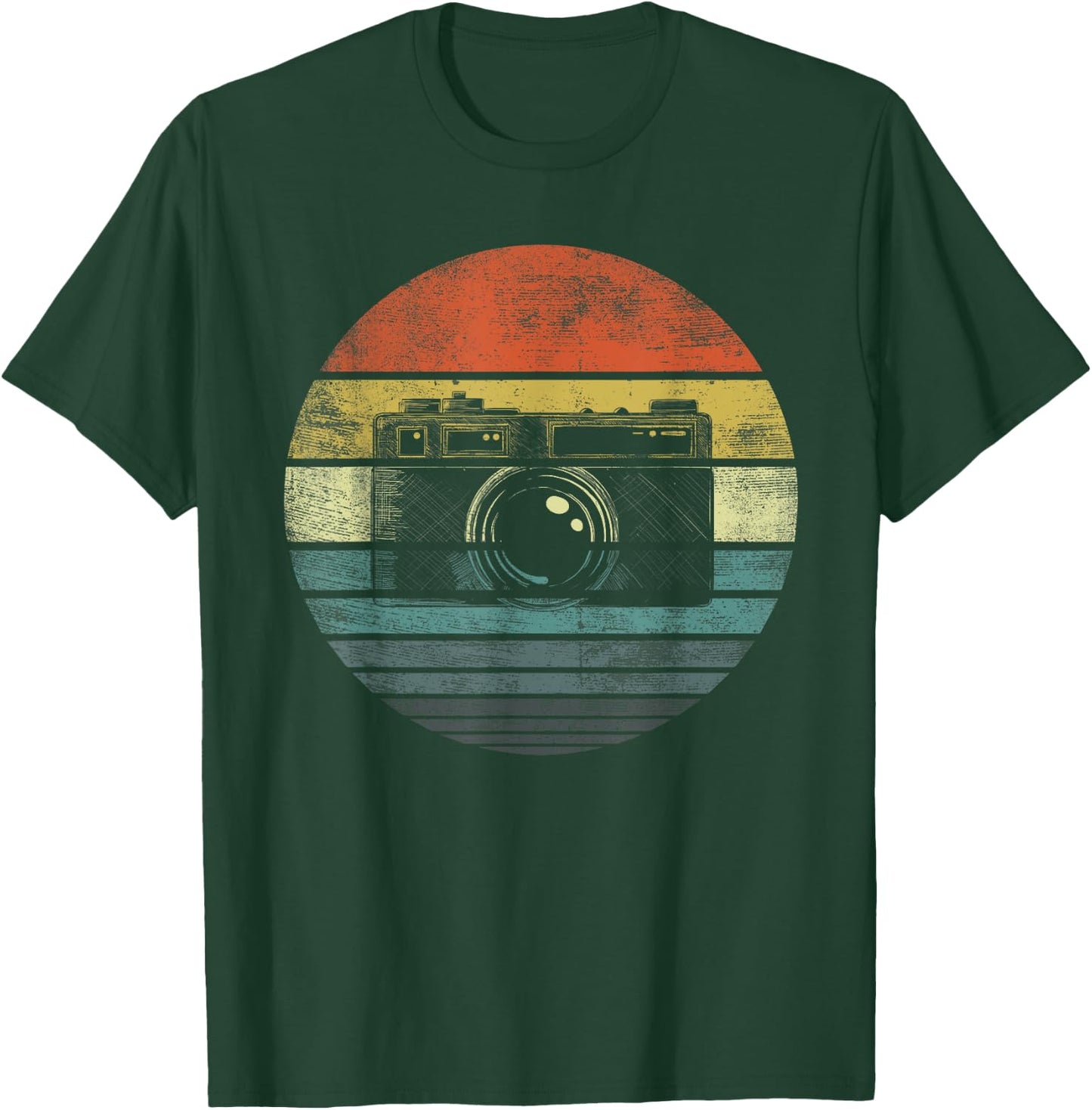 Retro Vintage Camera Photography Lover Photographer Gift T-Shirt - T-Shirt | Forest