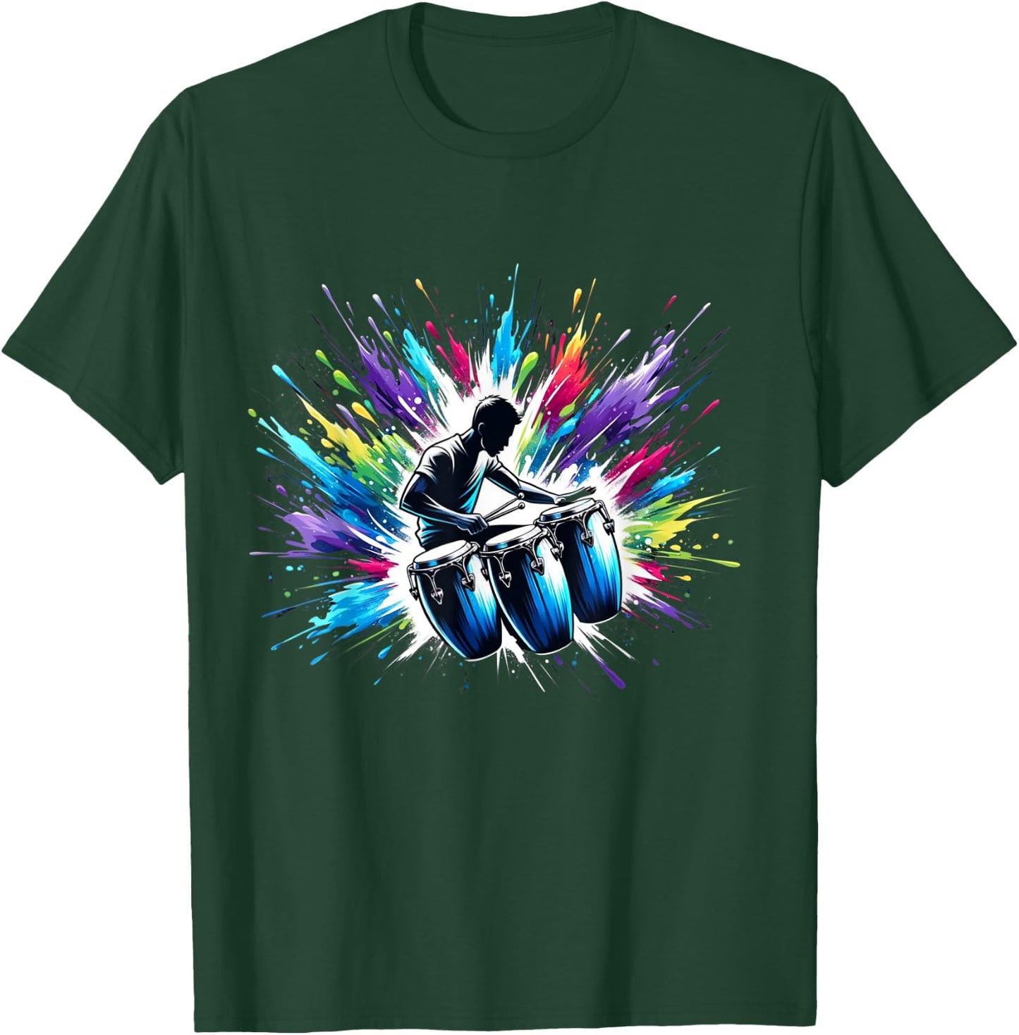 Cool Conga Player Congas Art Music Instrument Musician T-Shirt - T-Shirt | Forest