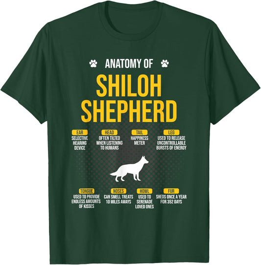 Anatomy Of Shiloh Shepherd Dog Lover T-Shirt - T-Shirt | Forest