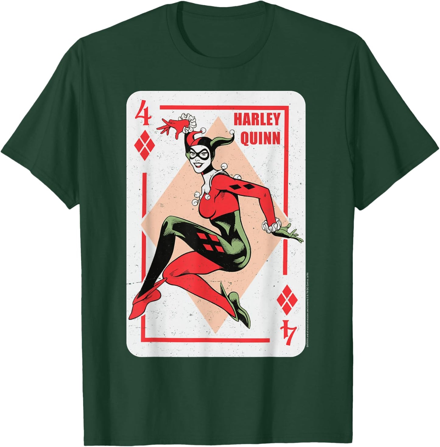 DC Comics Batman Harley Quinn Playing Card Small T-Shirt - T-Shirt | Forest