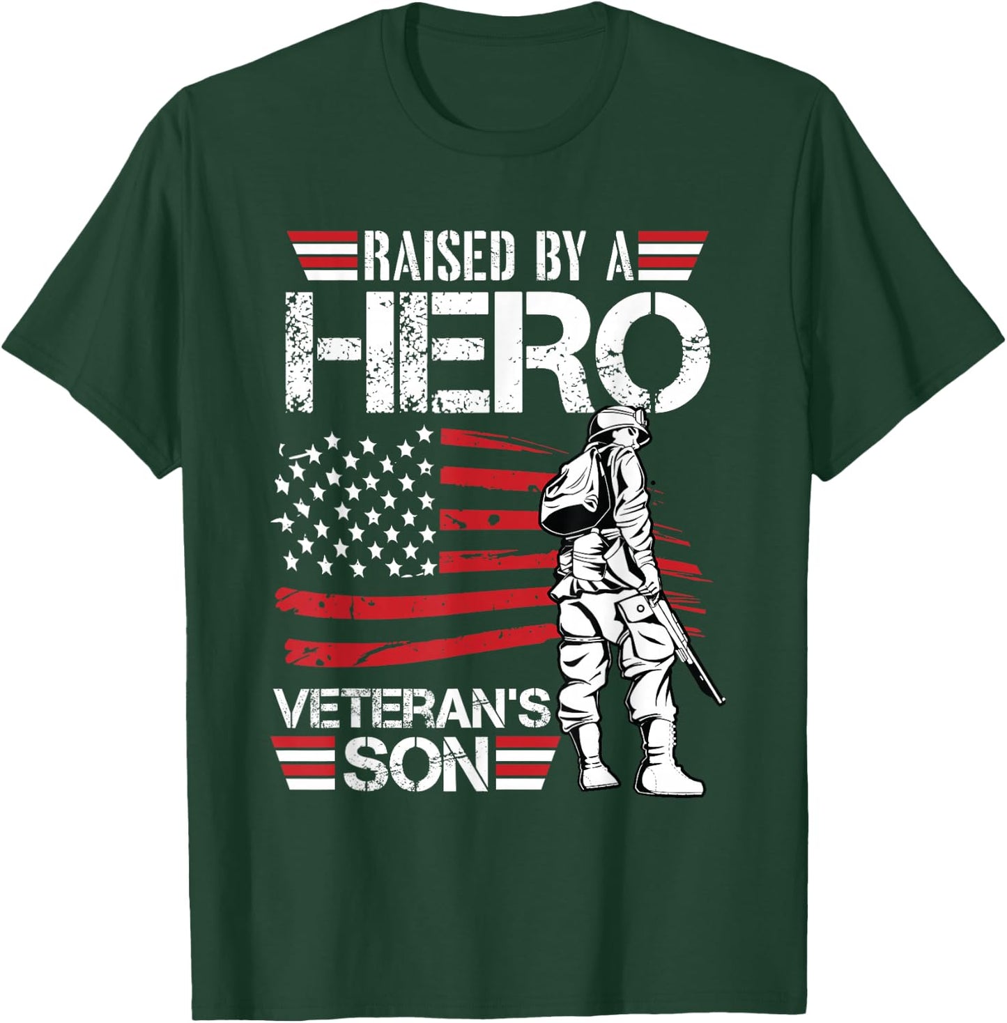Veteran Son Month Of The Military Child Army Soldier Kids T-Shirt - T-Shirt | Forest