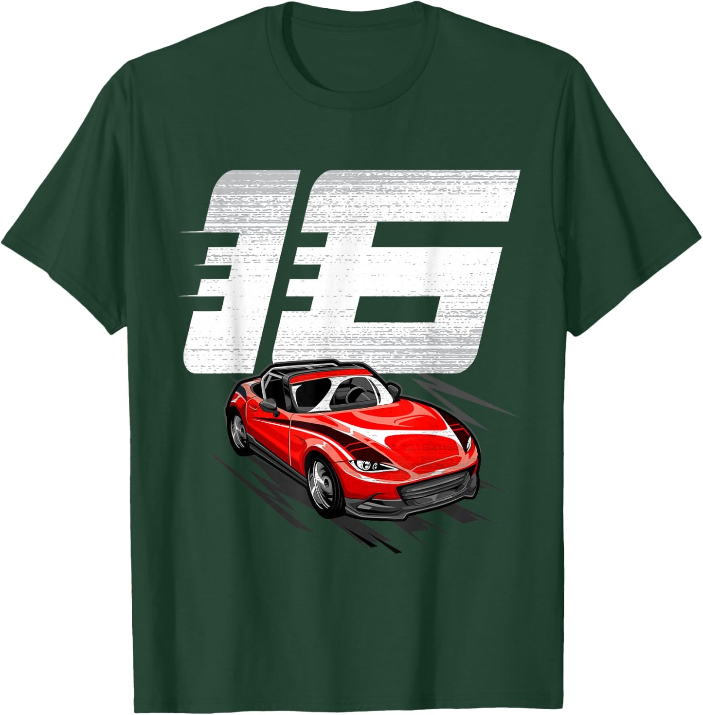 16th Birthday Boy Race Car 16 Year Old Birthday Racing Kids T-Shirt - T-Shirt | Forest