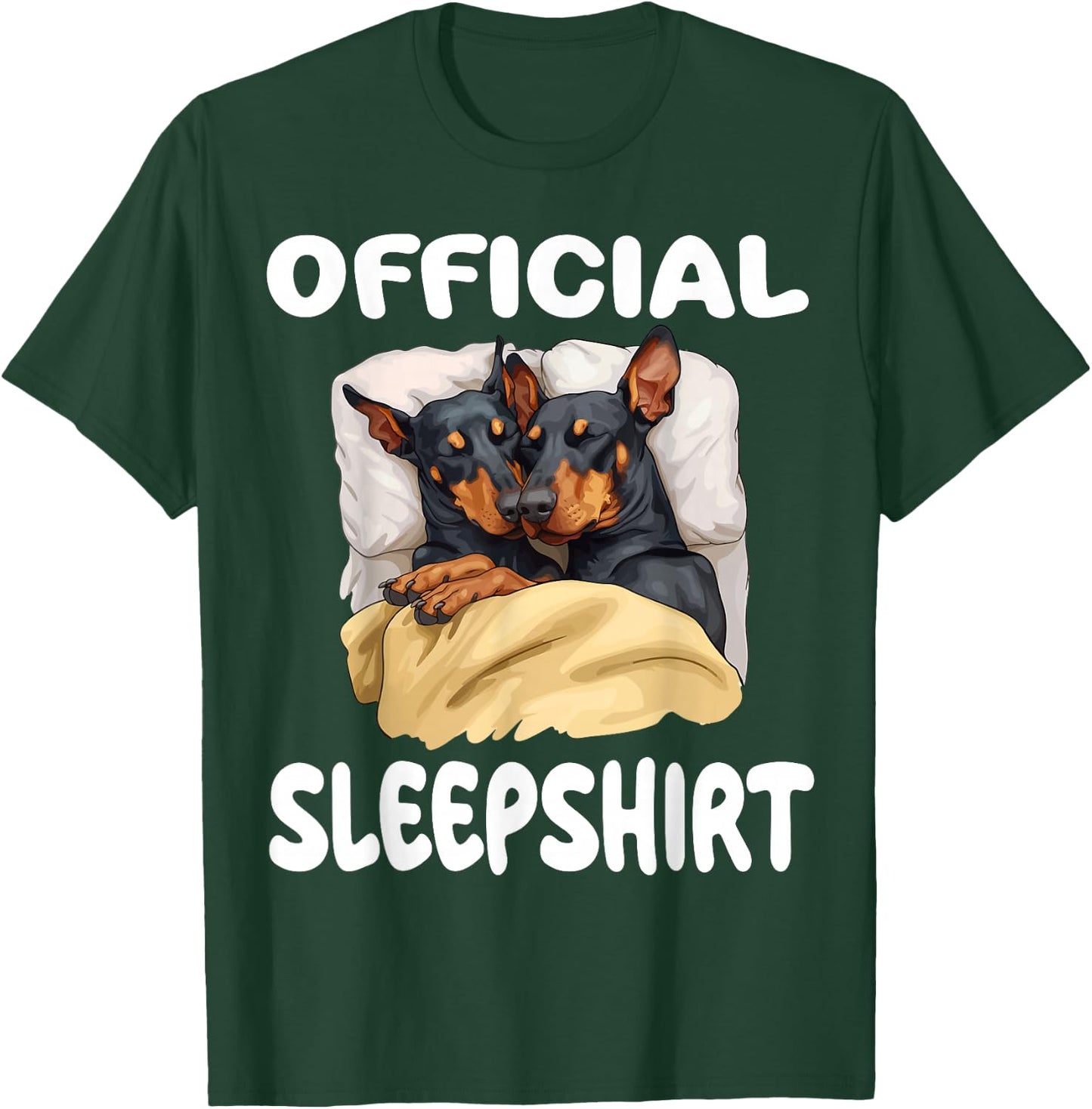 Doberman Pinscher Dog Official Sleepshirt Pajamas Nightgown T-Shirt - T-Shirt | Forest