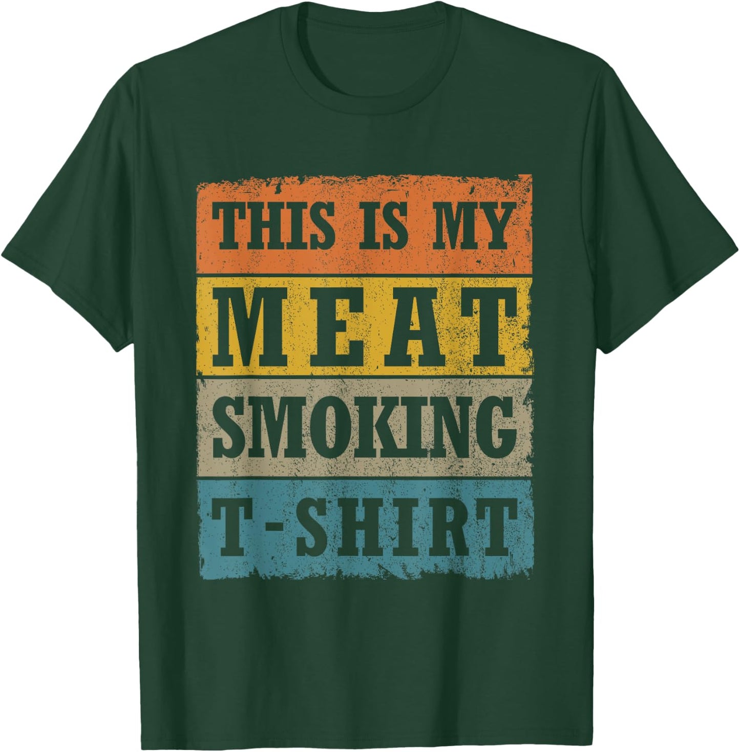 This Is My Meat Smoking Vintage Retro BBQ Grill T-Shirt - T-Shirt | Forest
