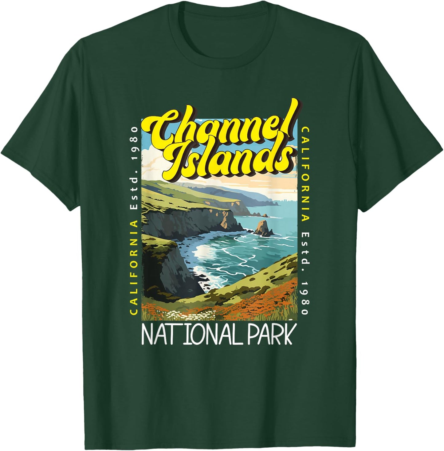 Channel Islands National Park California Distressed Vintage T-Shirt - T-Shirt | Forest