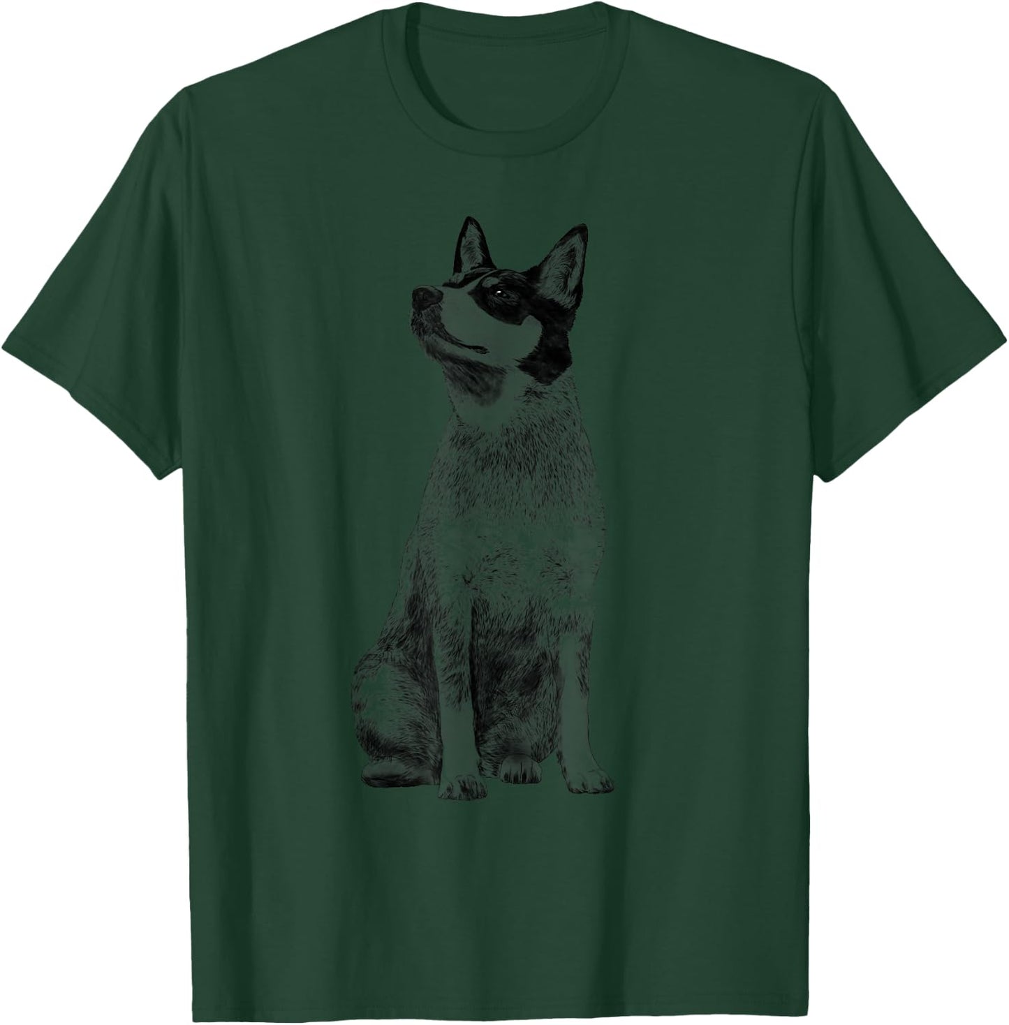 Sitting Australian Cattle Dog T-Shirt - T-Shirt | Forest