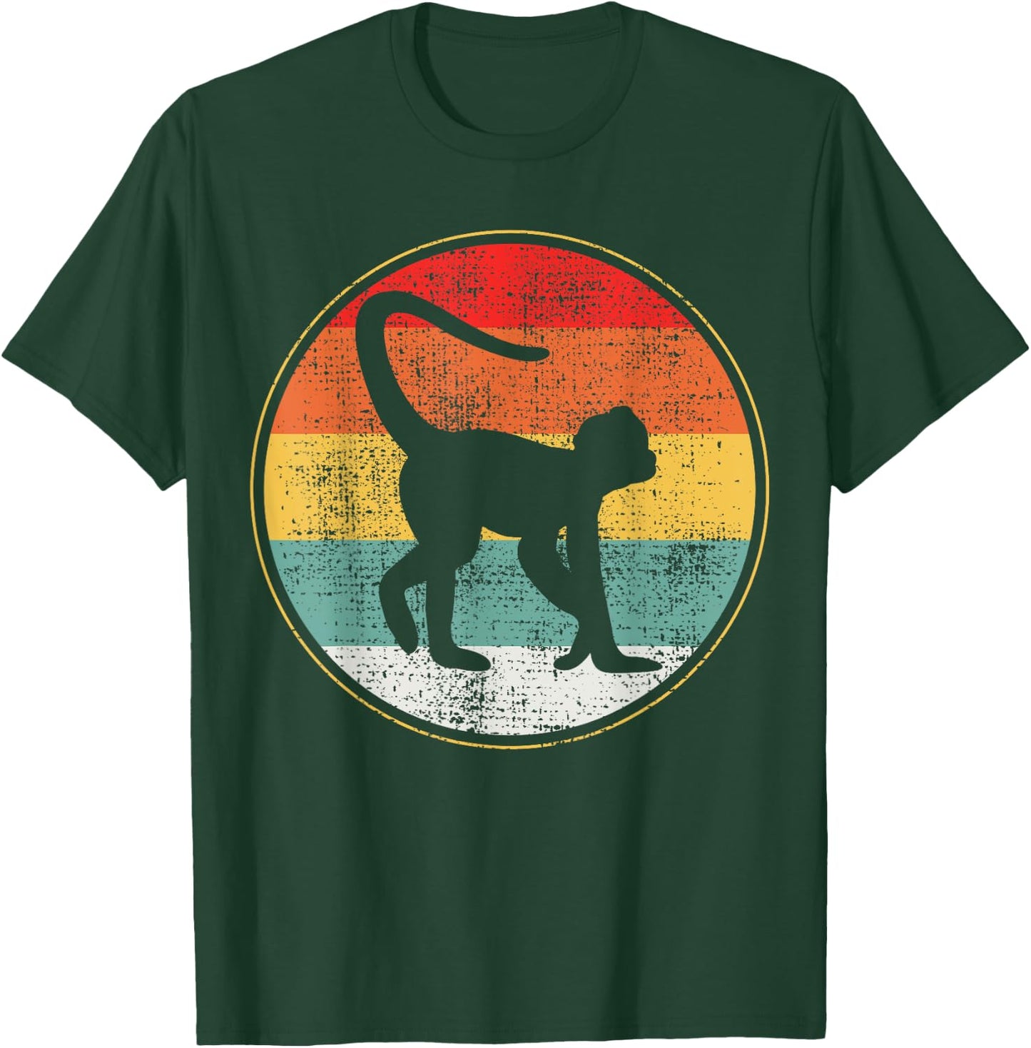 Spider Monkey Retro Vintage T-Shirt - T-Shirt | Forest