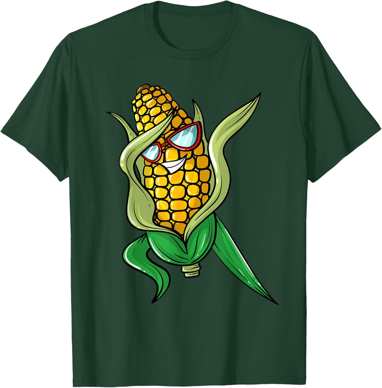 Funny Dabbing Corn Gift | Cute Dancing Farmers Men Women T-Shirt - T-Shirt | Forest