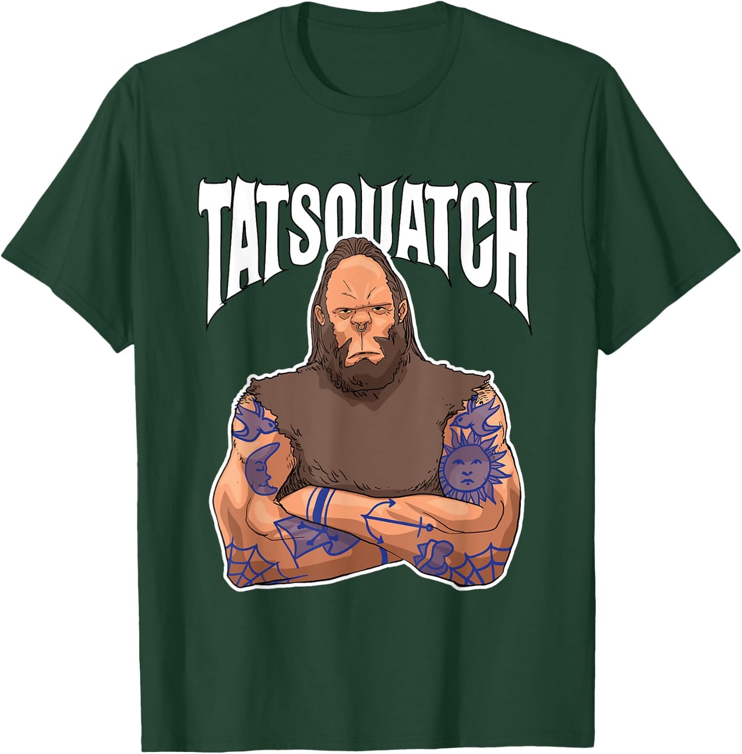 Funny Tattoo Inked Bigfoot Tatsquatch for Sasquatch Believer T-Shirt - T-Shirt | Forest