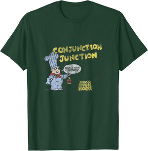 Schoolhouse Rock Conjunction Junction Conductor Retro TV T-Shirt - T-Shirt | Forest