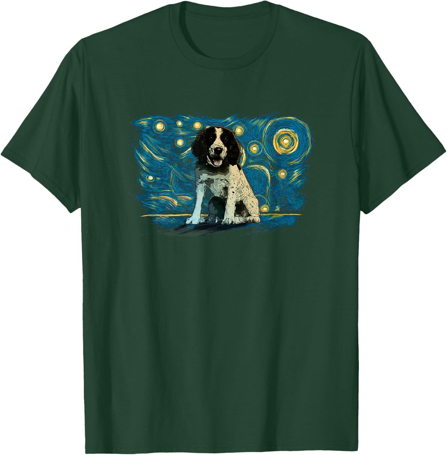 Retro Vintage Style English Springer Spaniel T-Shirt - T-Shirt | Forest