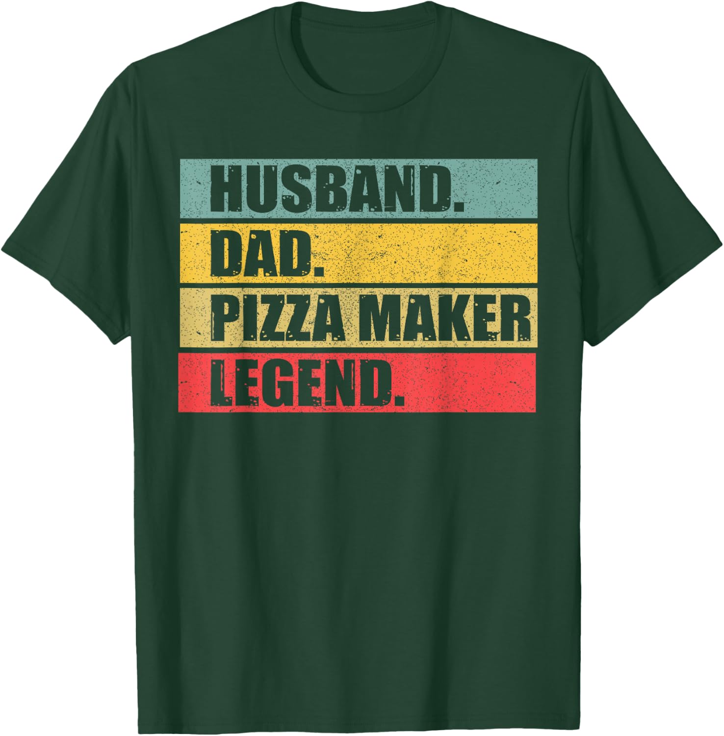 Husband Dad Pizza Maker Quote Vintage Fathers Day T-Shirt - T-Shirt | Forest