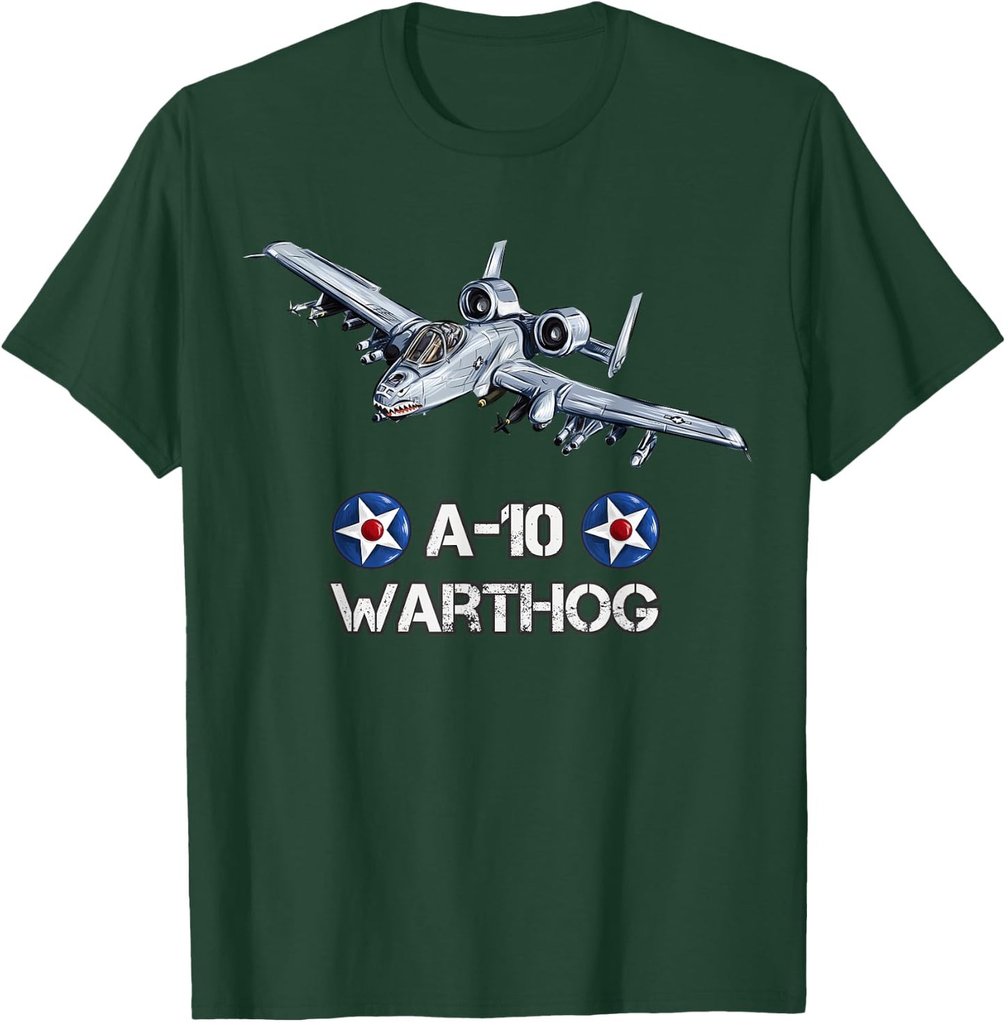 American Military Fighter Bomber A10 Warthog T-Shirt - T-Shirt | Forest