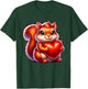 Cute Funny Squirrel Hugging Heart Valentines Day T-Shirt - T-Shirt | Forest