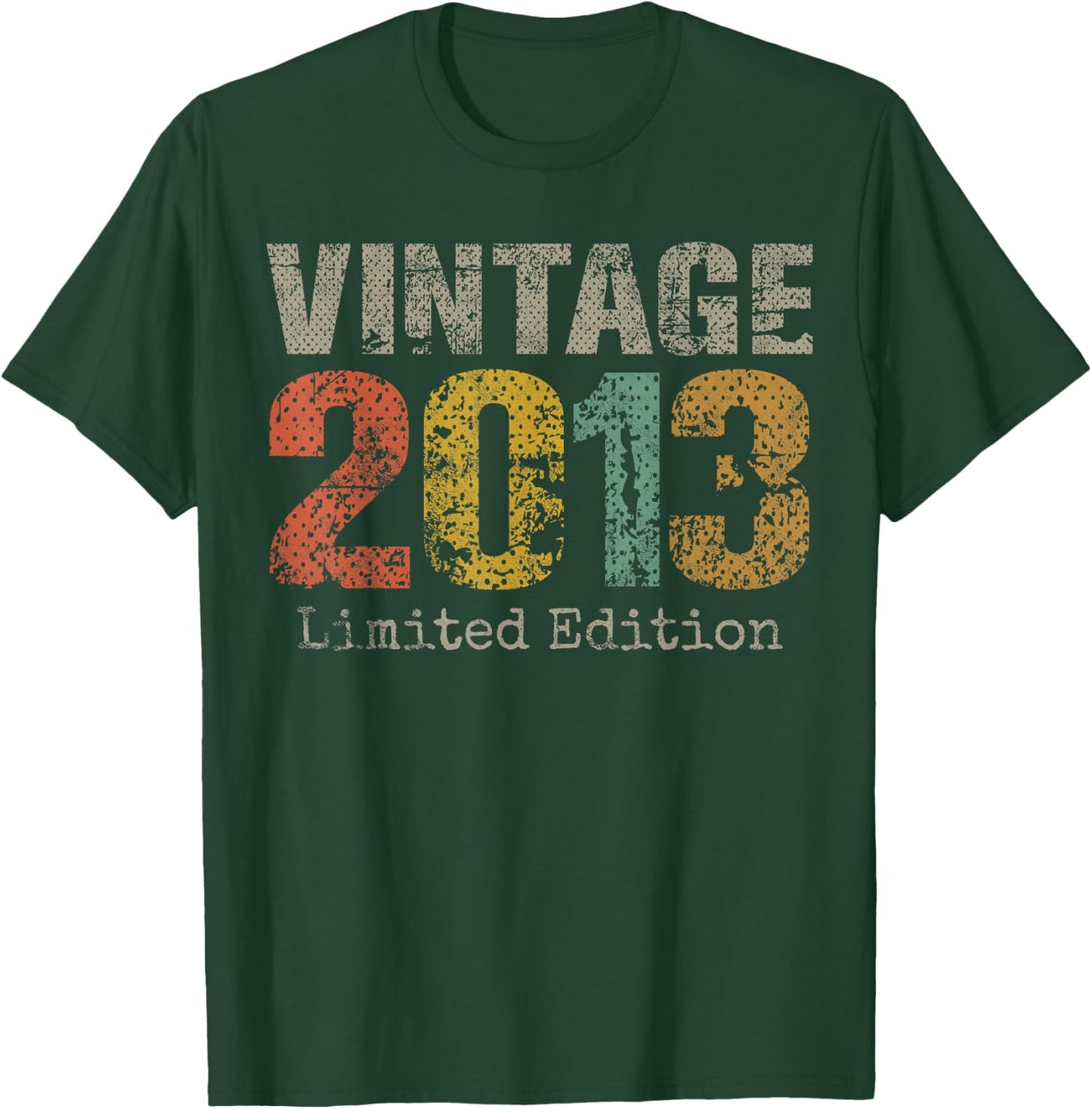 Vintage 2013 Limited Edition 12th Birthday Gifts 12 Year Old T-Shirt - T-Shirt | Forest