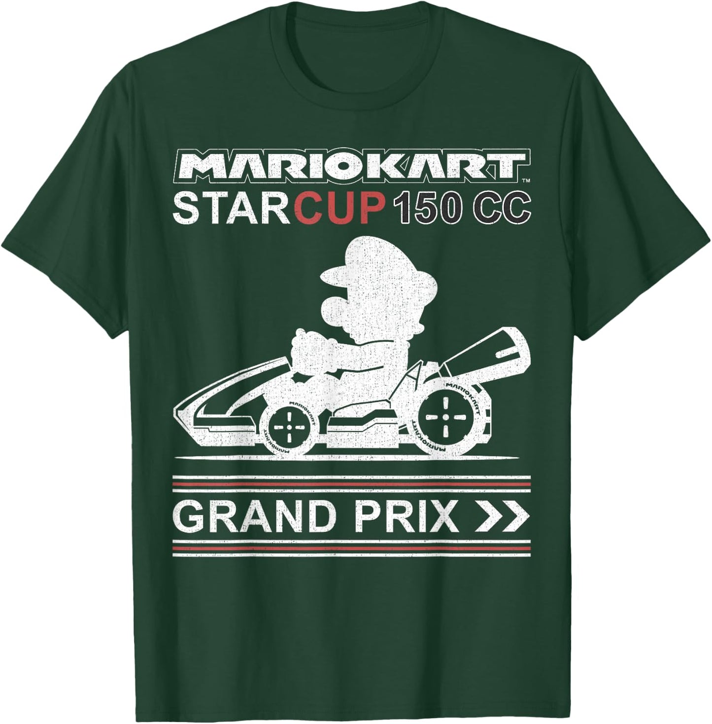 Mario Kart Star Cup Grand Prix Vintage Nintendo Race Car T-Shirt - T-Shirt | Forest