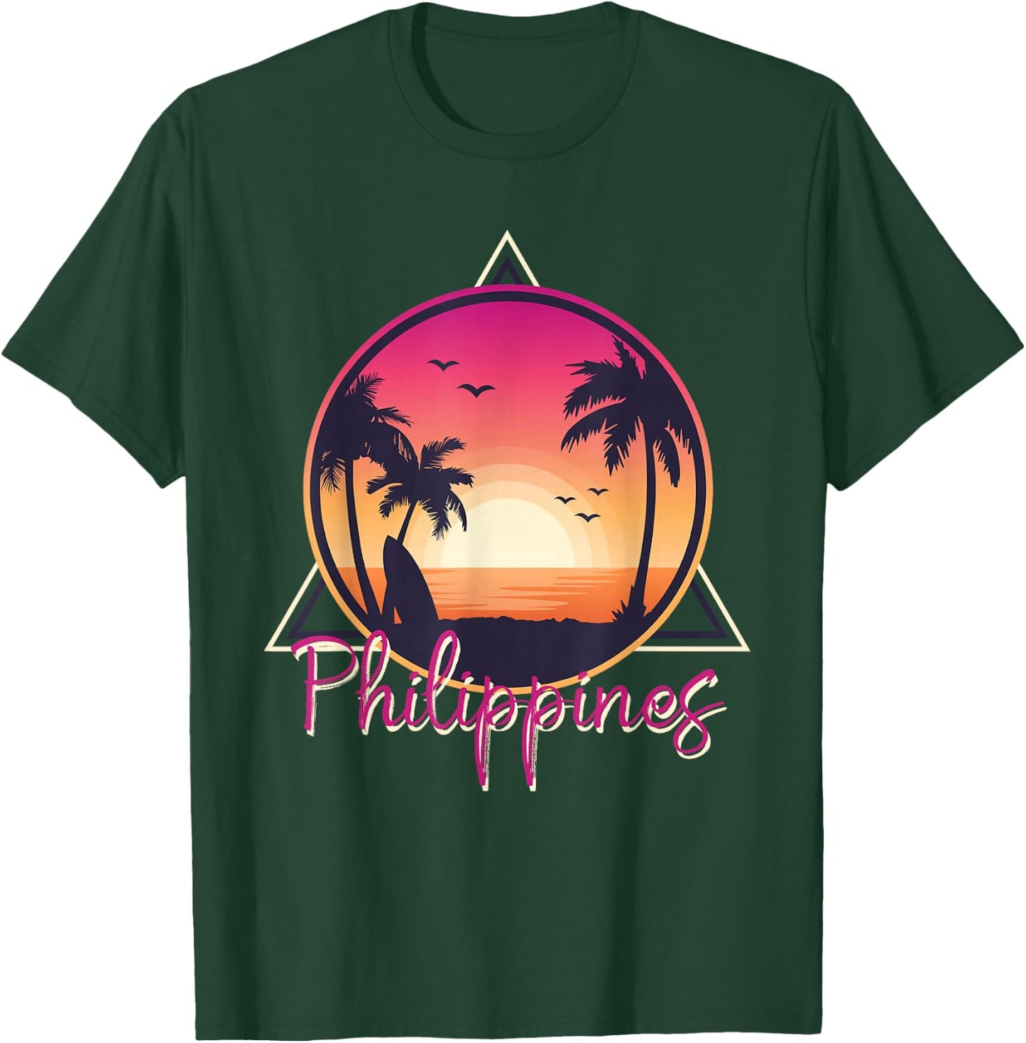 Philippine Pride Beach Surfing Gift Philippines T-Shirt - T-Shirt | Forest