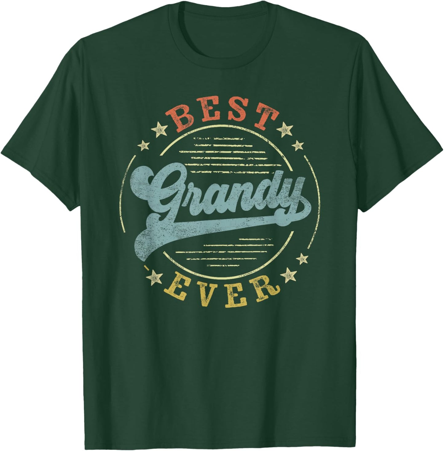 Best Grandy Ever Father's Day Grandy Gifts Vintage Emblem T-Shirt - T-Shirt | Forest