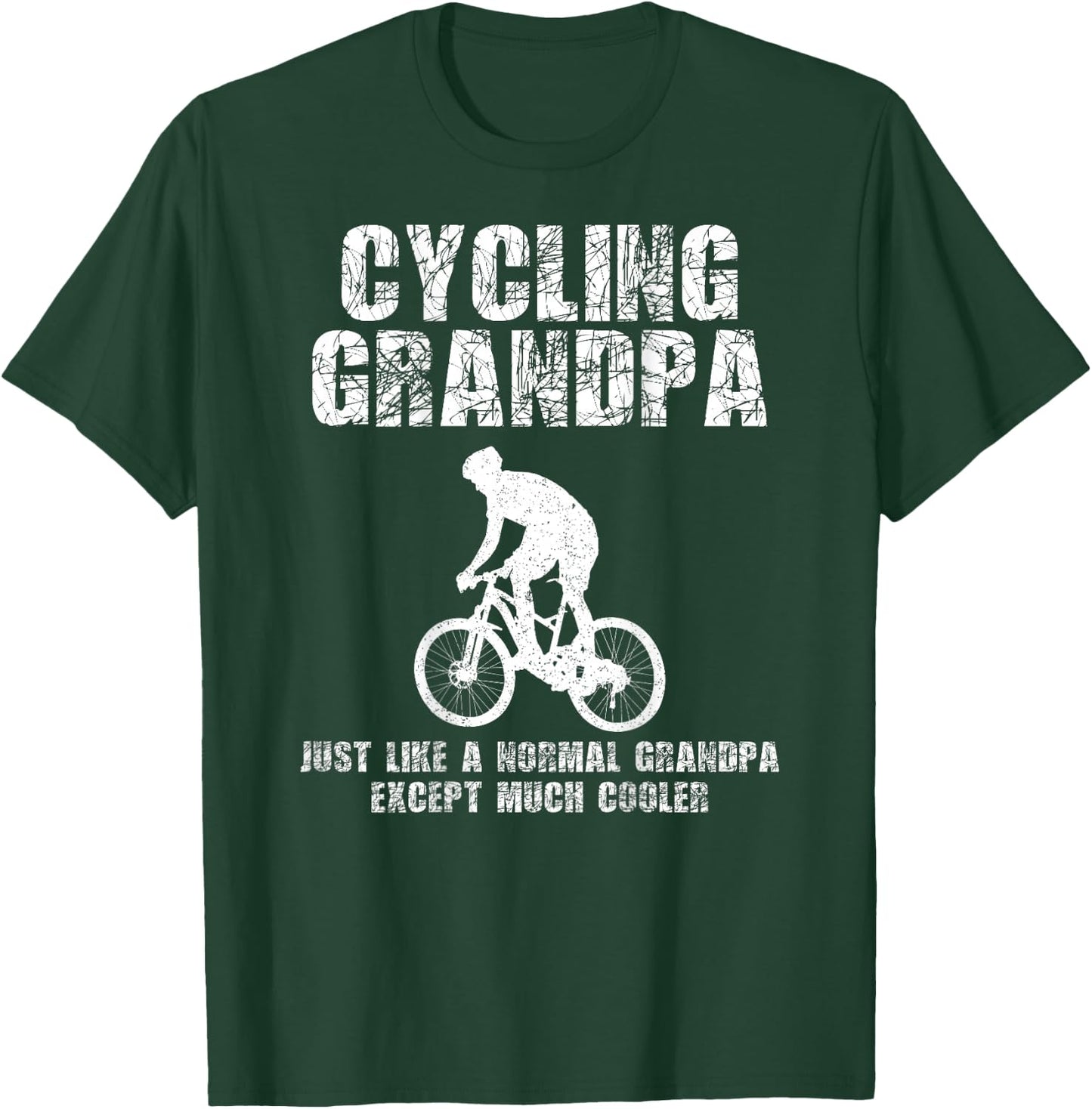 Cycling Grandpa Cool Love Cycle Biking Riding T-Shirt - T-Shirt | Forest