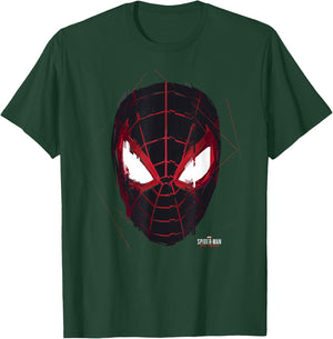 Marvel Spider-Man: Miles Morales Glitch Mask Small T-Shirt - T-Shirt | Forest