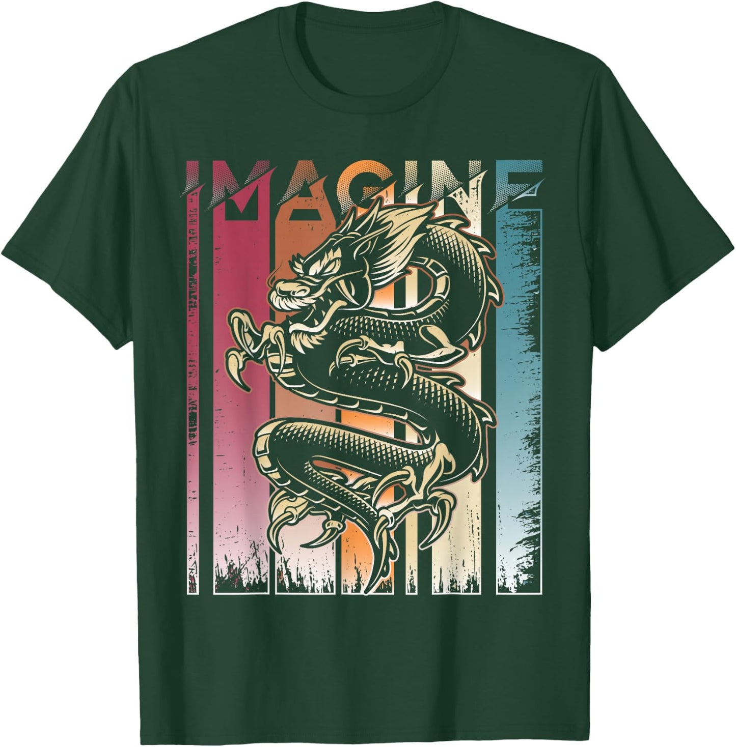 Imagine Dragon A Vintage Retro Cool Art T-Shirt - T-Shirt | Forest