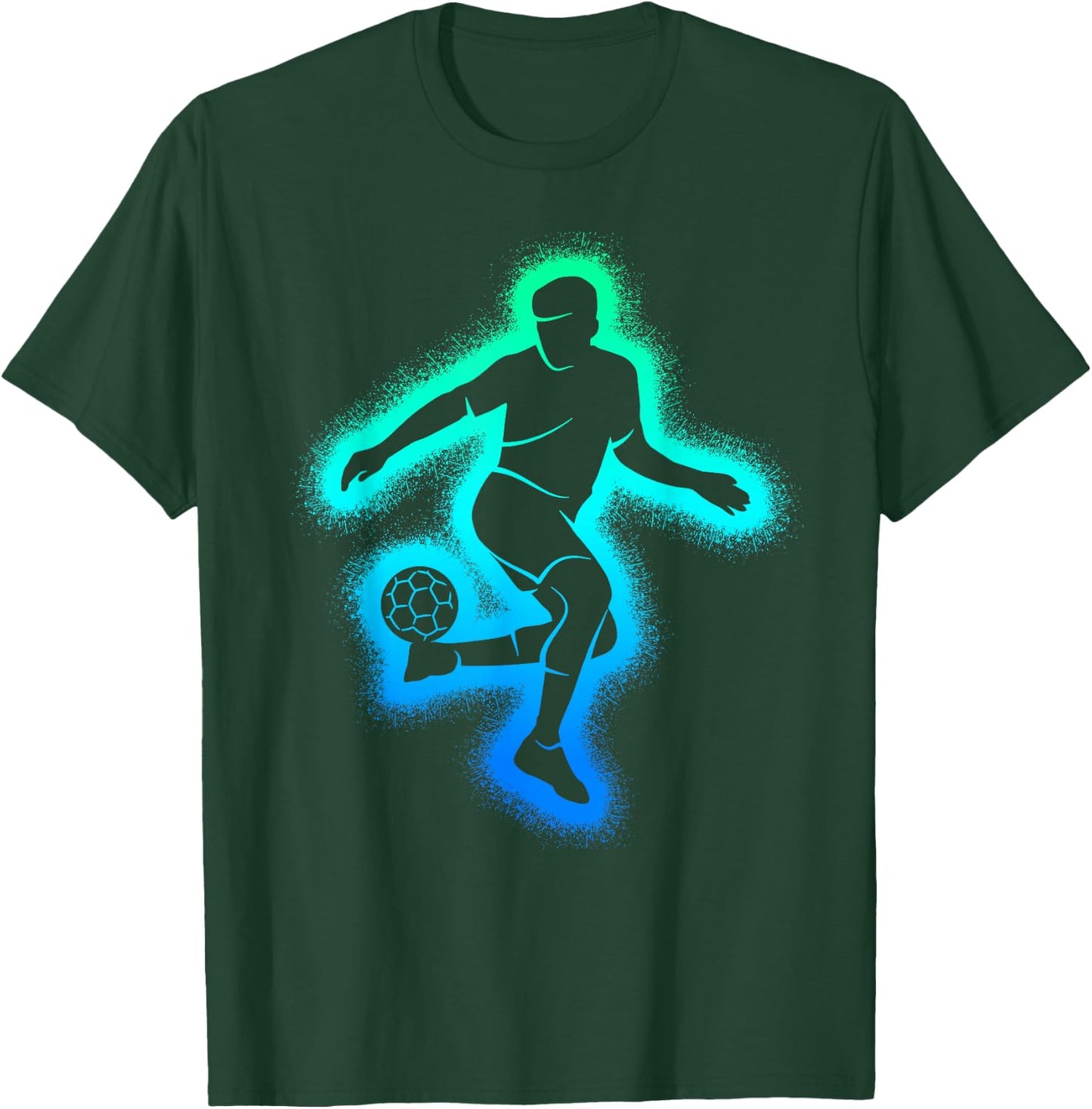 Soccer Game Kids Men Boys Soccer Player T-Shirt - T-Shirt | Forest