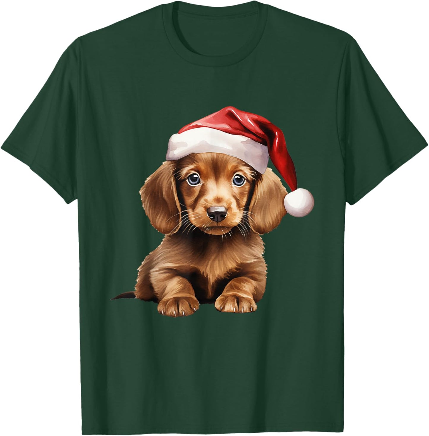 Christmas Winter Wiener & Dachshund T-Shirt - T-Shirt | Forest