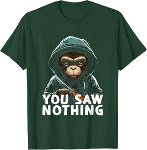 You Saw Nothing Funny murderous monkey with knife T-Shirt - T-Shirt | Forest