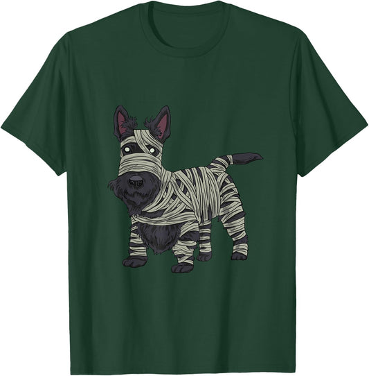 Scottish Terrier Dog Mummy Halloween Costume Dog Lovers Men Women Kids T-Shirt - T-Shirt | Forest