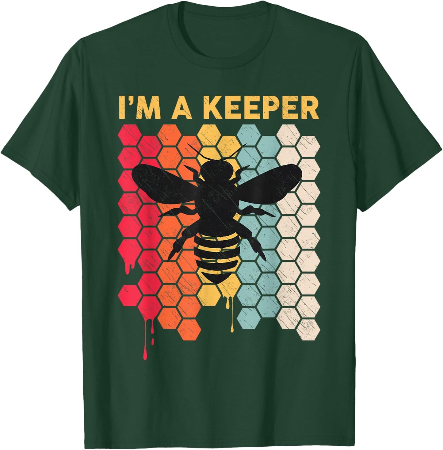 Men Bee-Shirt Funny Honey Beekeeping Gift I'm A Bee Keeper T-Shirt - T-Shirt | Forest