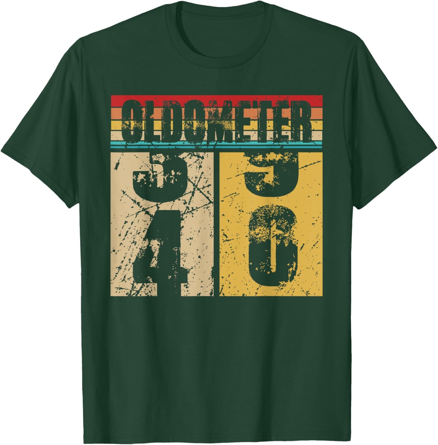 Oldometer 39-40 Shirt Funny 40th Turning 40 Birthday Gift T-Shirt - T-Shirt | Forest