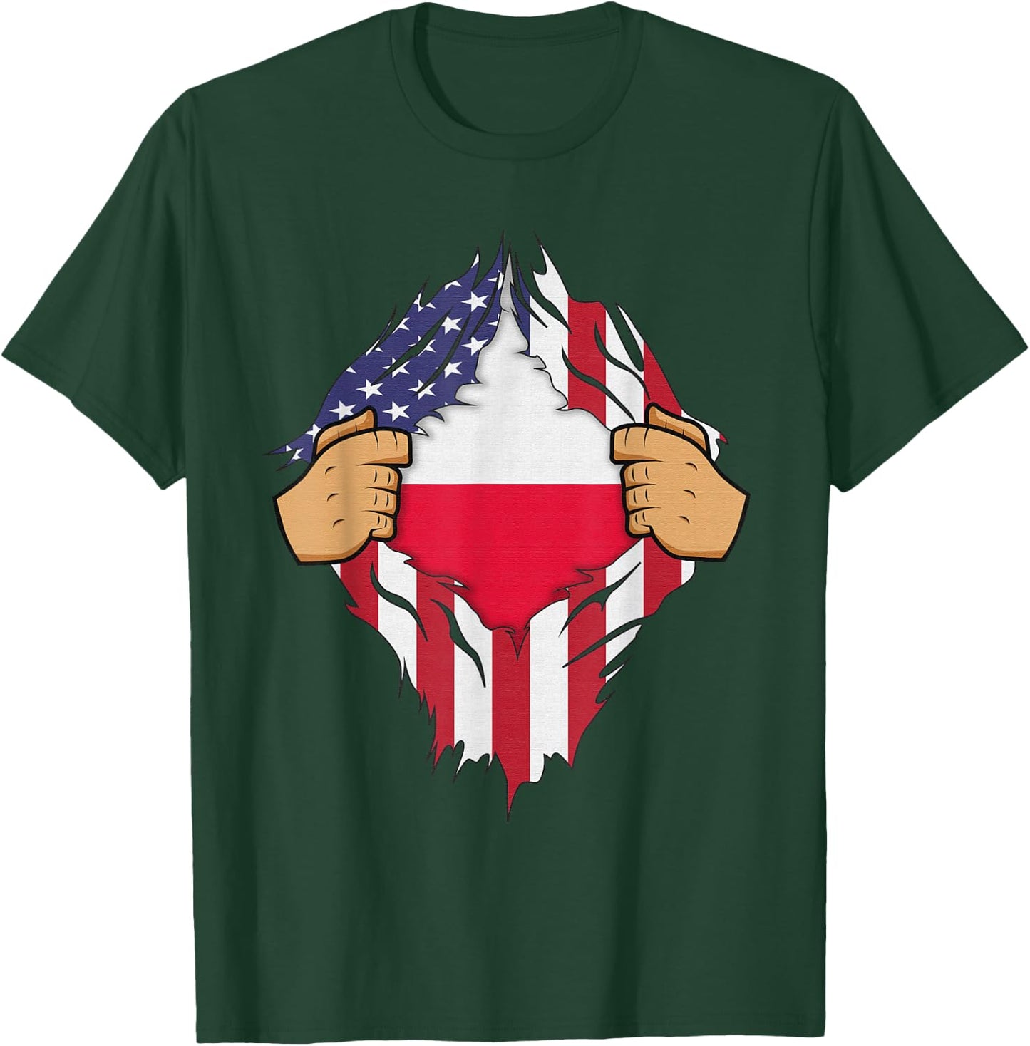 POLISH FLAG POLAND Men Women Kids Gift T-Shirt - T-Shirt | Forest