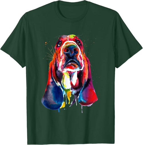Basset Hound Artistic Funny Dog Cute Sweet Gift Birthday Women Kids