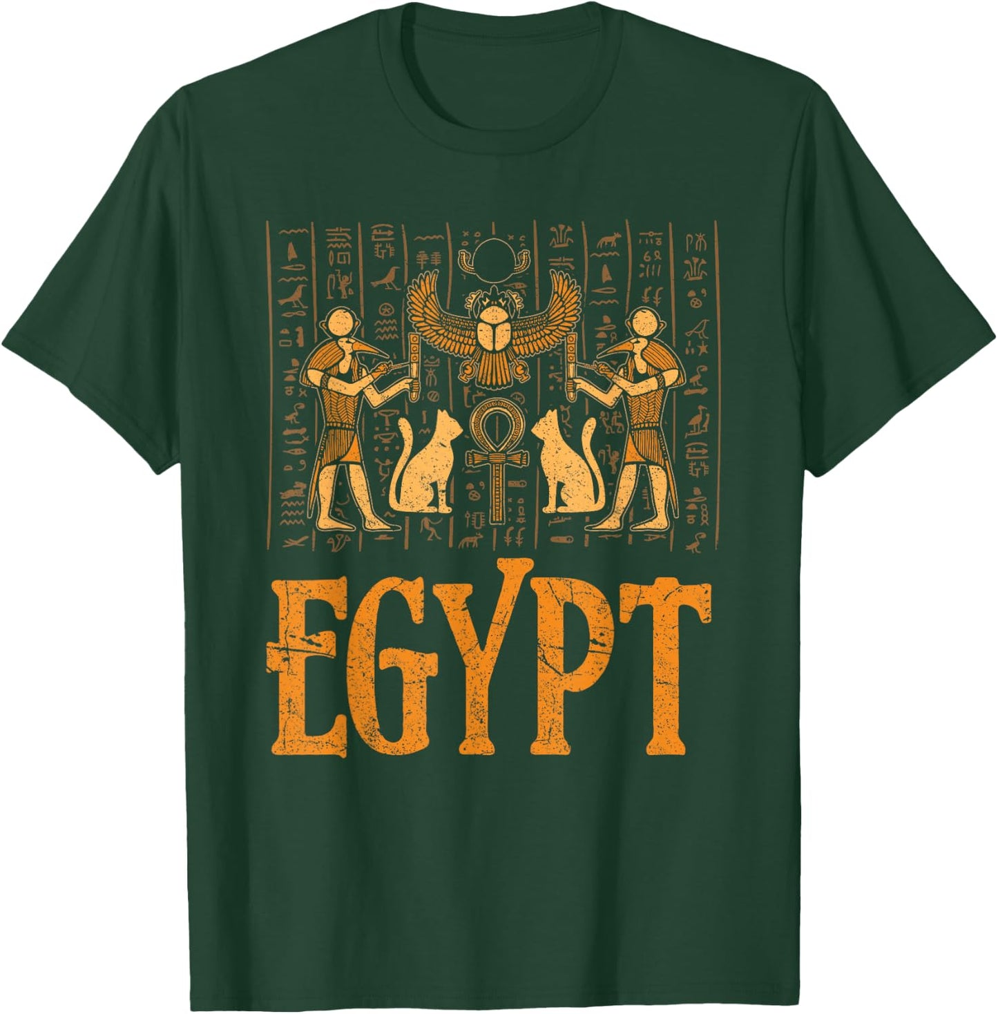 Egypt Pharaoh Pyramid Cairo Nile Ancient Egyptian History T-Shirt - T-Shirt | Forest