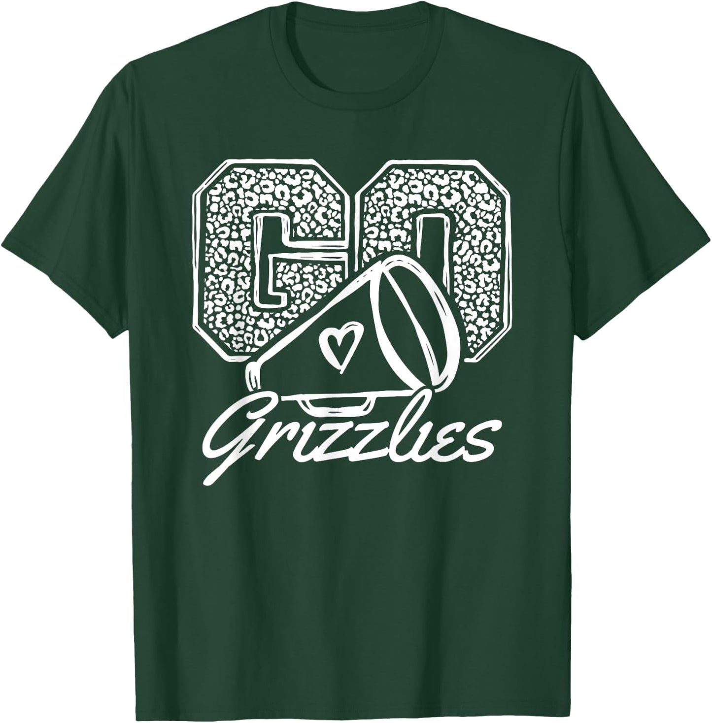 Go Cheer Grizzlies Sports Name Gifts Men Women Boy Girl T-Shirt - T-Shirt | Forest