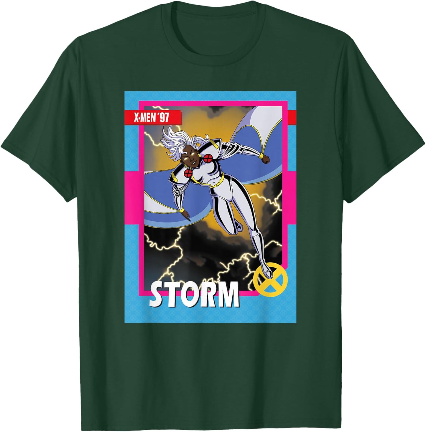 Marvel Studios X-Men ’97 Storm Retro Trading Card T-Shirt - T-Shirt | Forest