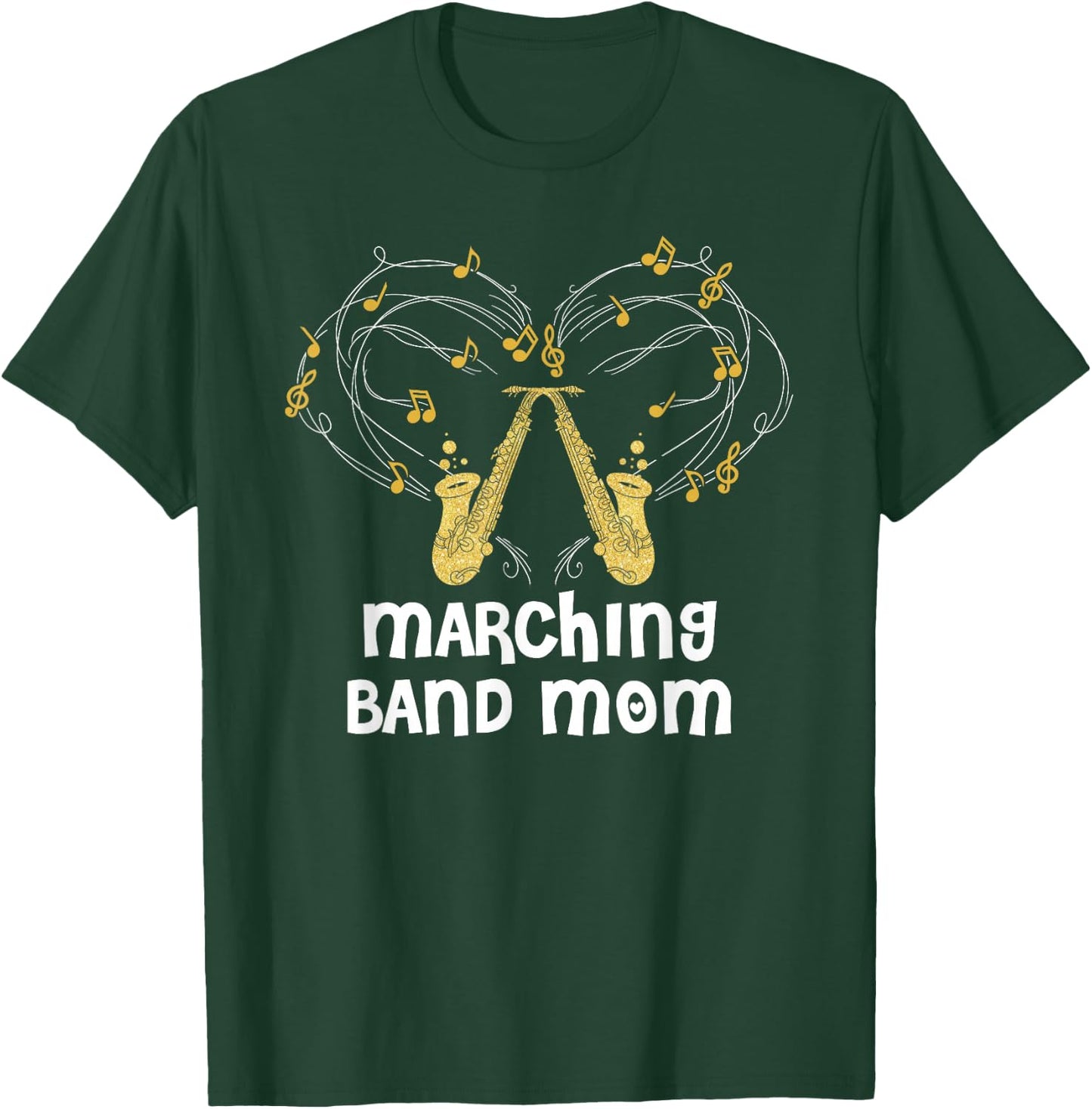 Marschkapellen Mama Music Saxophone T-Shirt - T-Shirt | Forest